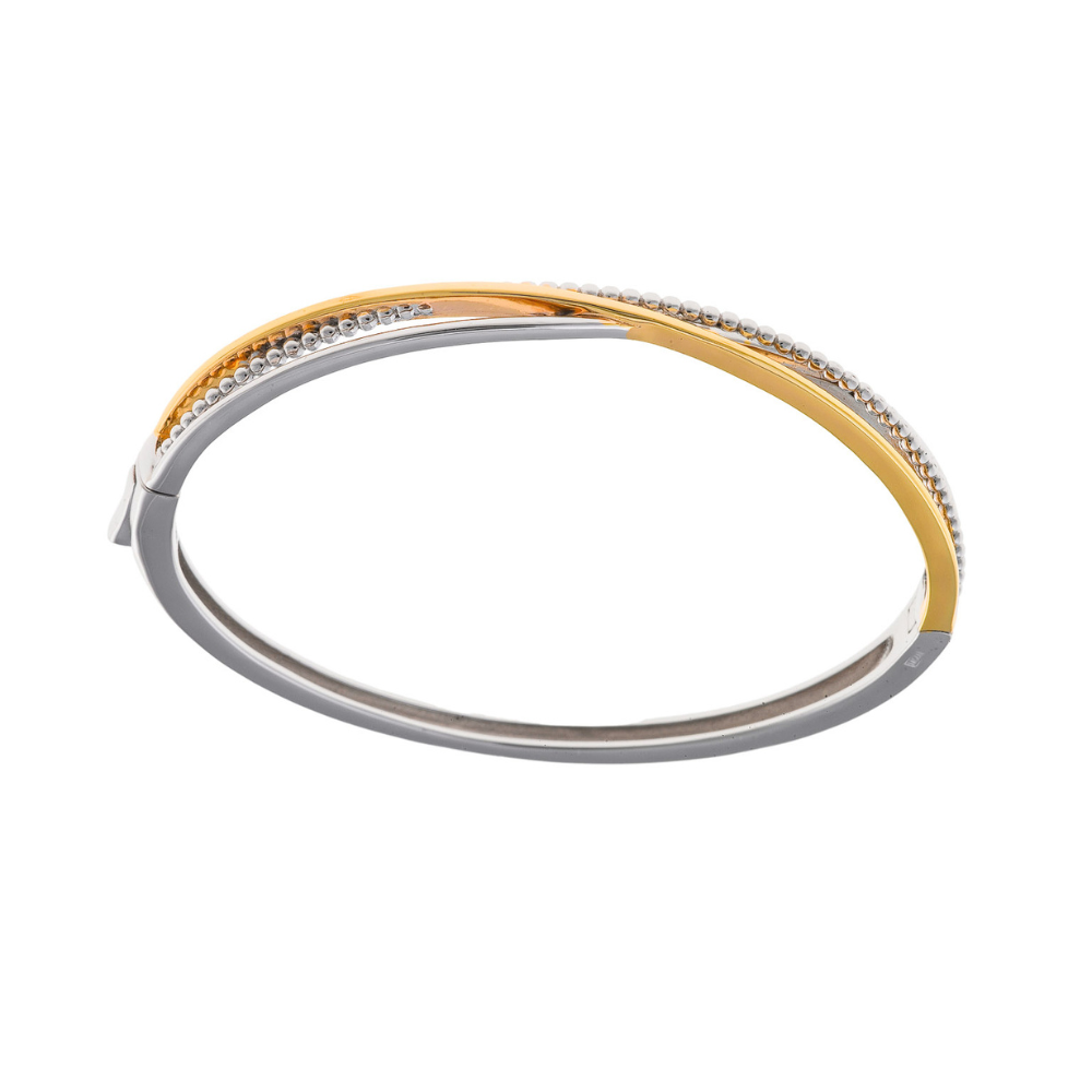 PULSEIRA ( ESCRAVA ) SALVATORE PRATA 925% BICOLOR