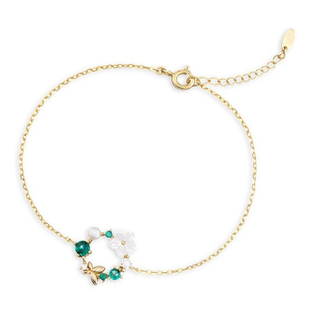 PULSEIRA VELVET BY NANÁ " SPRING" EM PRATA 925