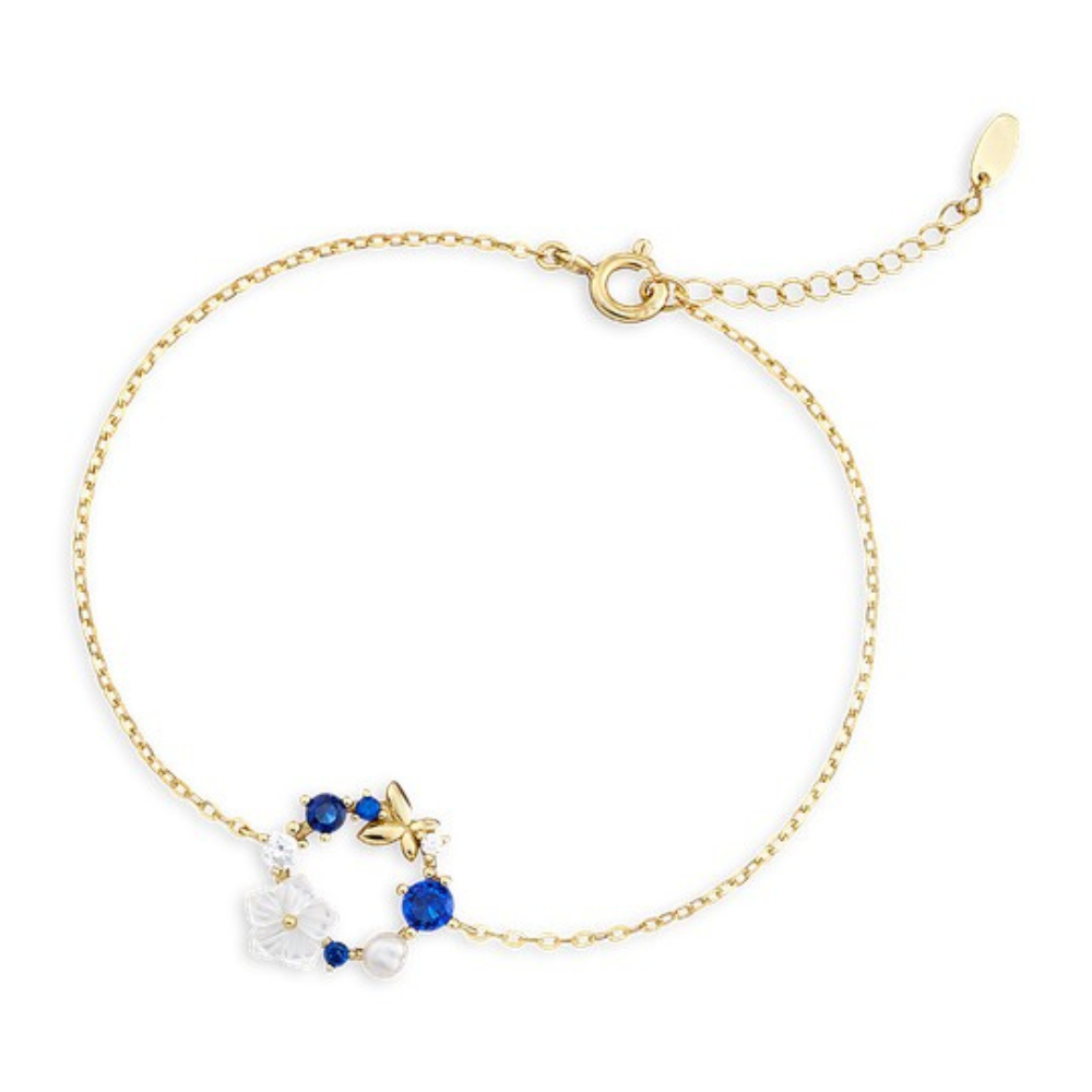 PULSEIRA VELVET BY NANÁ " SPRING" EM PRATA 925