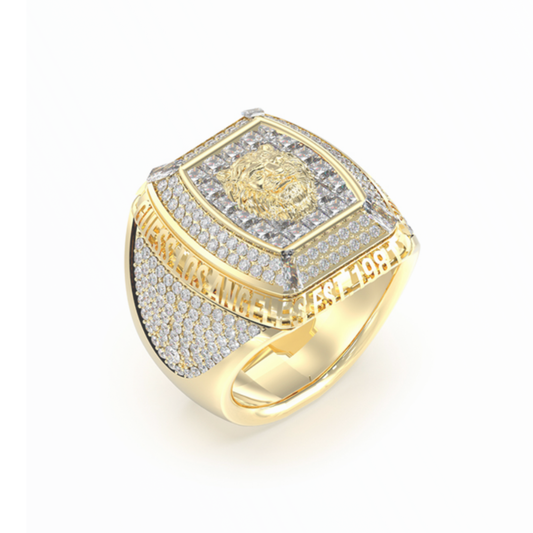 ANEL GUESS LION KING - LION PAVE SIGNET RING