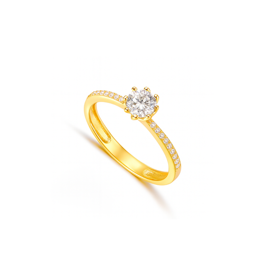 ANEL EM OURO COM ZIRCÔNIAS