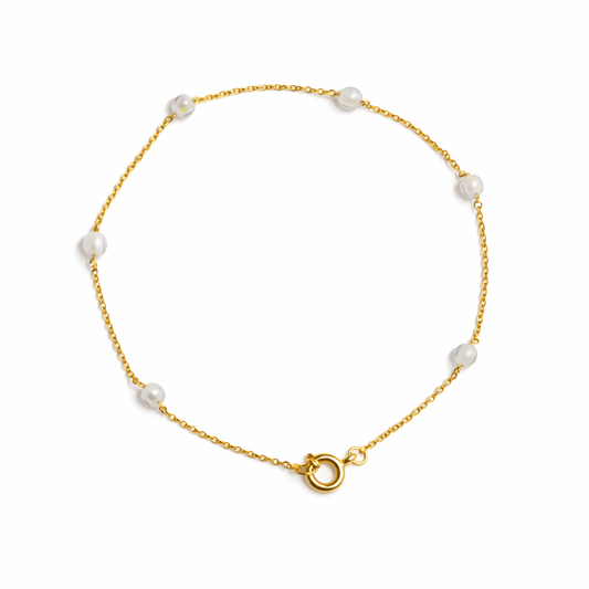 PULSEIRA EM OURO 19,2K PEDRAS CRISTAL