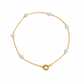 PULSEIRA EM OURO 19,2K PEDRAS CRISTAL