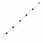 PULSEIRA EM OURO 19,2K C/ PEDRAS LÁPIS-LAZÚLI