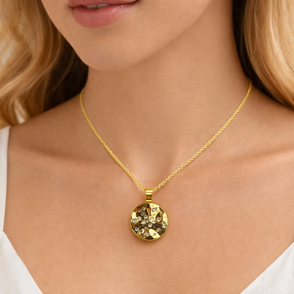 COLAR EM OURO 19,2K C/ ZIRCONIAS