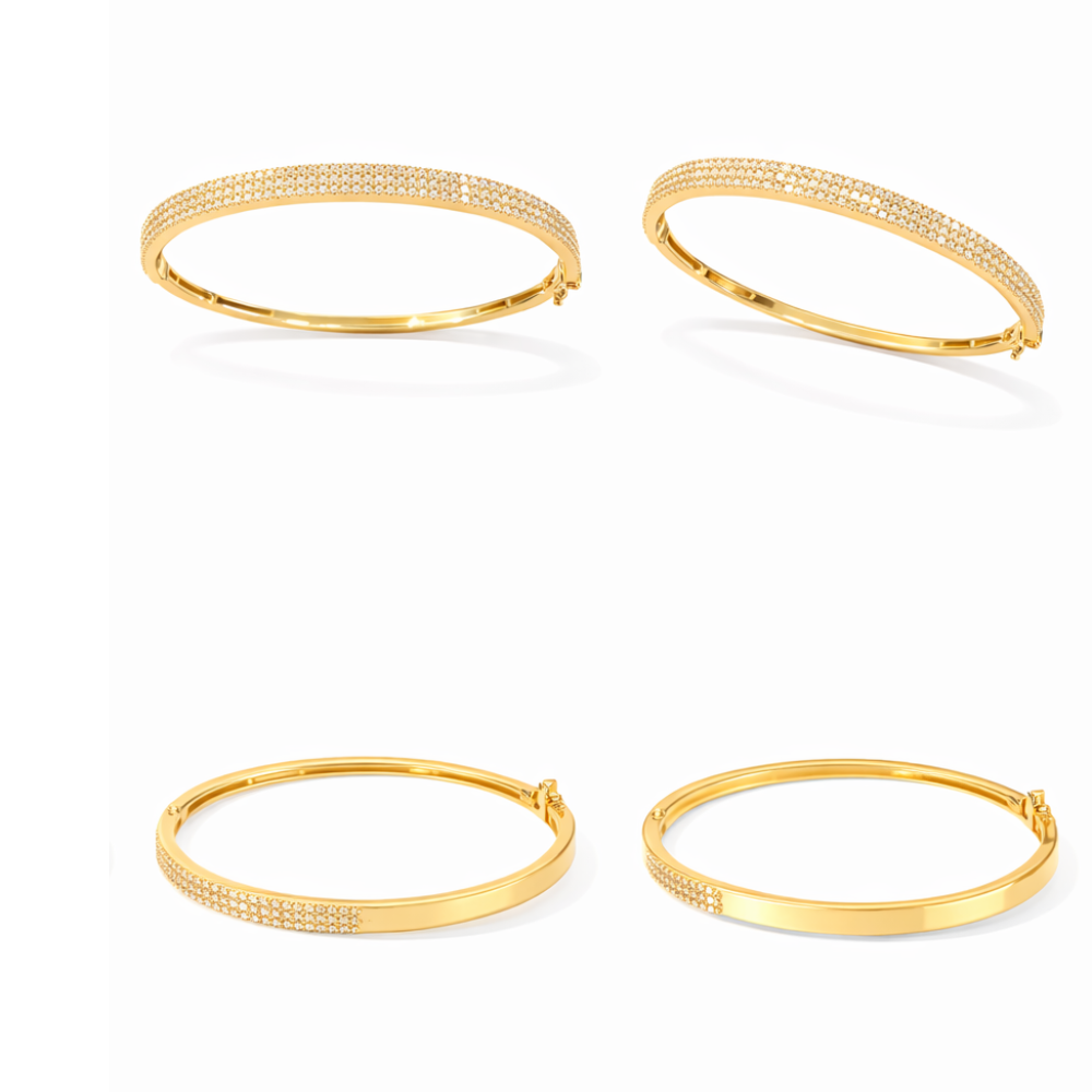 ESCRAVA EM OURO 19,2K C/ ZIRCONIAS