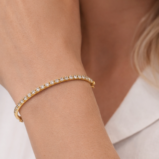 PULSEIRA OURO 18K ( RIVIERA ) COM 61 DIAMANTES C/ 1,52CT