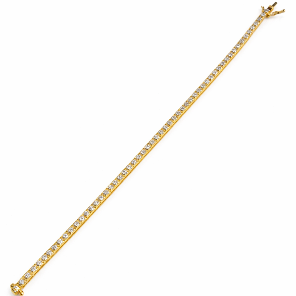 PULSEIRA OURO 18K ( RIVIERA ) COM 61 DIAMANTES C/ 1,52CT