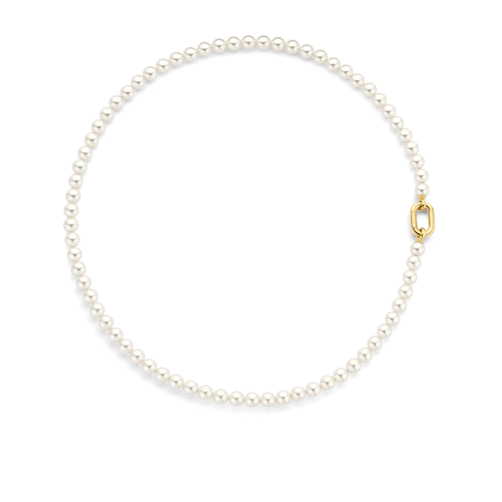 COLAR TI SENTO EM PRATA 925 2.35GR E PÉROLAS, 45CM