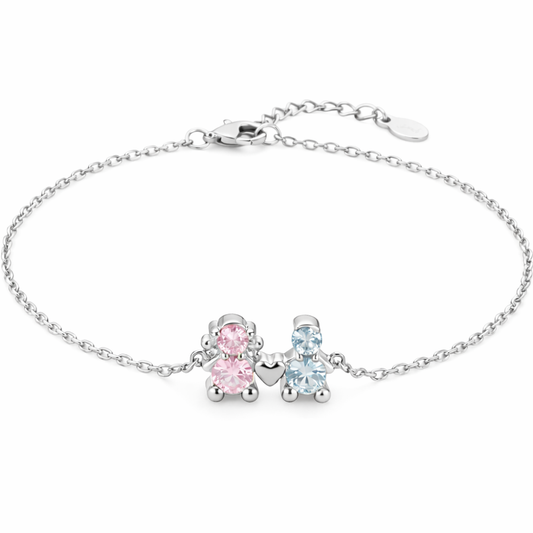 PULSEIRA EM PRATA 925% CASAL AMORZINHO BY MOCHO