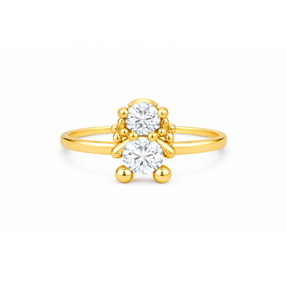 ANEL EM PRATA 925% PLAQUEADO A OURO MENINA AMORZINHO BY MOCHO