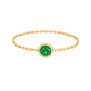 ANEL CORRENTE EM OURO 19,2K C /ESMERALDA 0,05CT