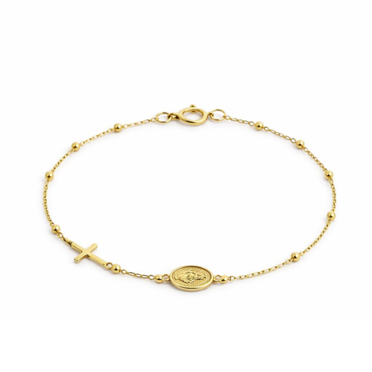 PULSEIRA OURO 9K 375% TERÇO 18CM O.A.