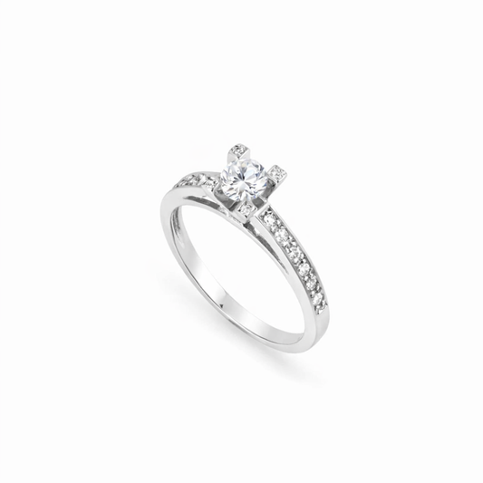 Anel de Noivado Solitário em Ouro 19.2k