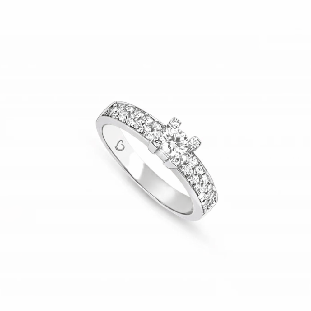 Anel Solitário Romantis em Ouro 19,2k