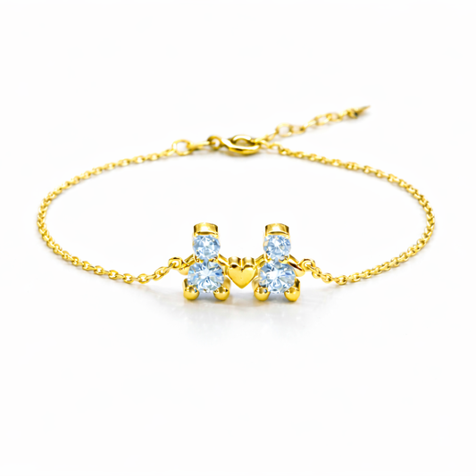 PULSEIRA EM PRATA 925% 2 MENINOS AMORZINHO BY MOCHO