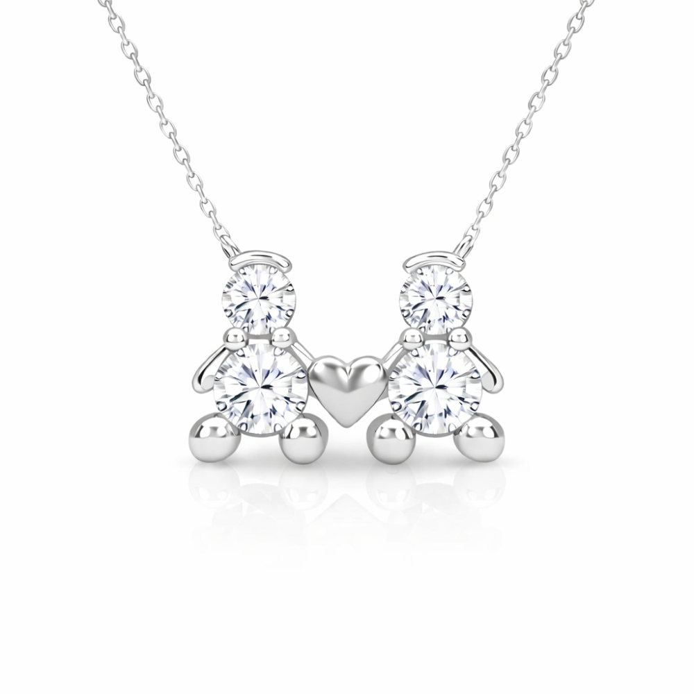 FIO EM PRATA 925% DOURADA DOIS MENINOS AMORZINHO BY MOCHO