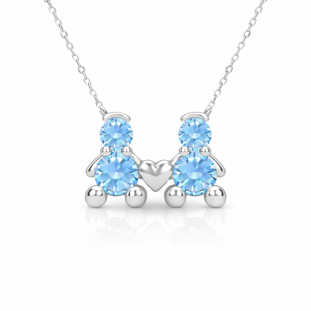 FIO EM PRATA 925% DOURADA DOIS MENINOS AMORZINHO BY MOCHO