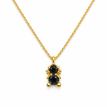 FIO EM PRATA 925% DOURADA GIRL ONIX AMORZINHO BY MOCHO