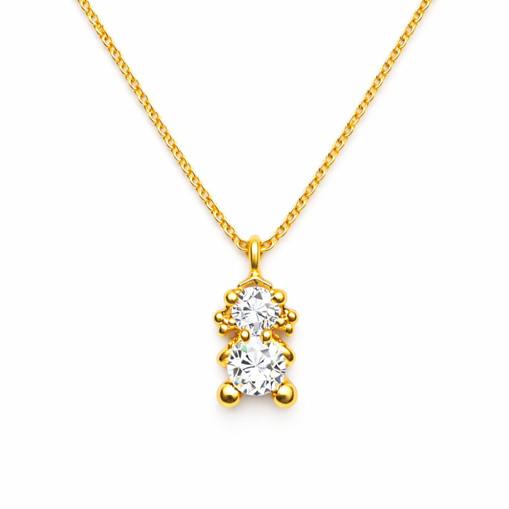 FIO EM PRATA 925% DOURADA GIRL ONIX AMORZINHO BY MOCHO
