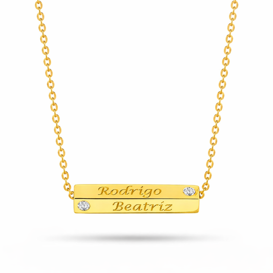 Colar Joalharia Naná em Ouro com zirconias      ( Personalizado )