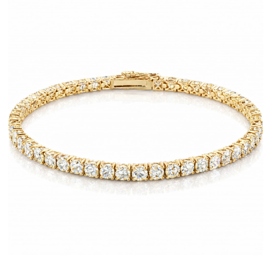 ESCRAVA EM OURO 19,2K C/ ZIRCONIAS