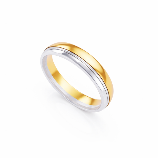 ALIANÇA EM OURO BICOLOR