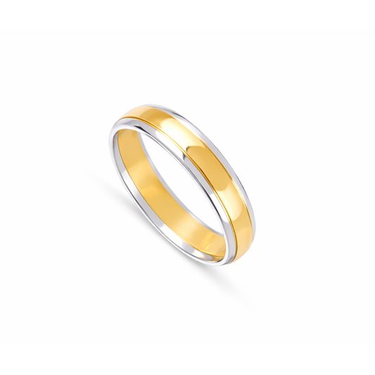 ALIANÇA EM OURO BICOLOR