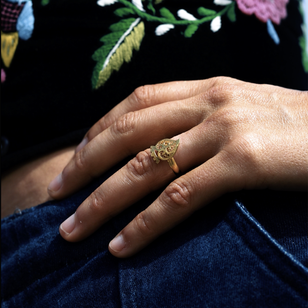 Anel Santa Luzia em Filigrana