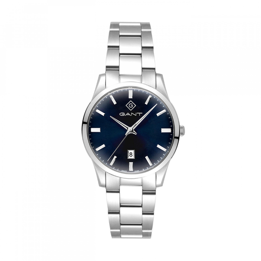 RELOGIO GANT TAUTON AZUL AÇO PRATEADO 39mm