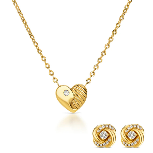 SET COLAR & BRINCOS ONE ETERNAL GOLD