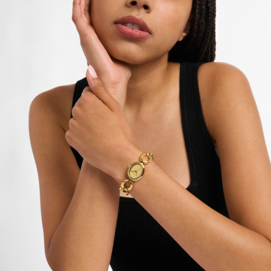 RELOGIO MICHAEL KORS MK4957 DOURADO MOST. CHAMPANHE