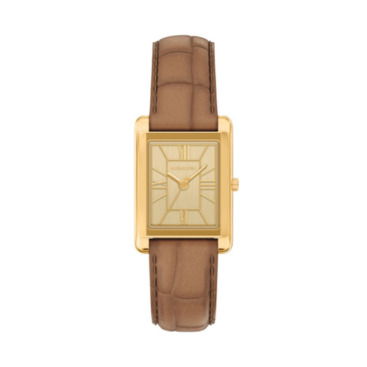 RELOGIO MICHAEL KORS MK7584 DOURADO BRACELETE BEGE MOST. CHAMPANHE