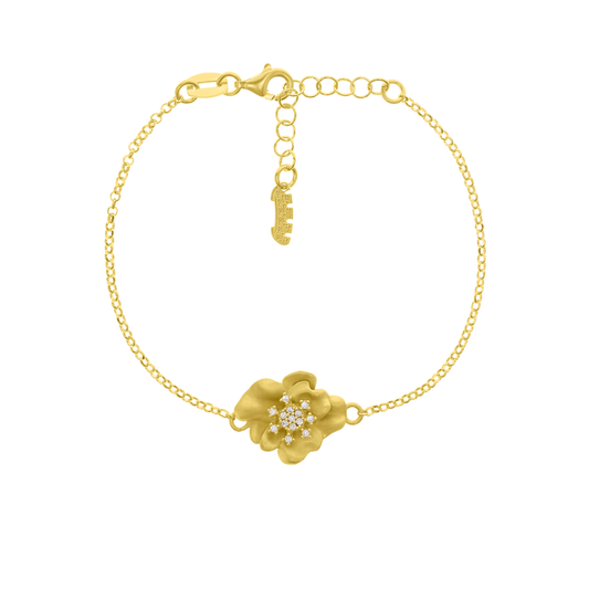 PULSEIRA E. CAMPOS EM PRATA 925% DOURADA C/ ZIRCONIAS
