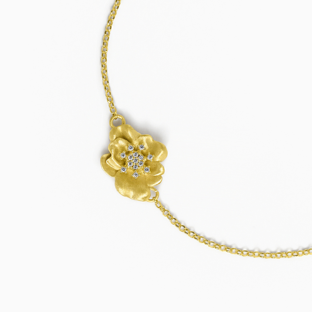 PULSEIRA E. CAMPOS EM PRATA 925% DOURADA C/ ZIRCONIAS