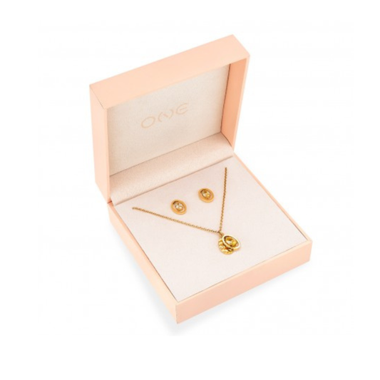 SET COLAR & BRINCOS ONE SENHORA BIRTHSTONE OUTUBRO