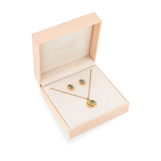 SET COLAR & BRINCOS ONE SENHORA BIRTHSTONE SETEMBRO