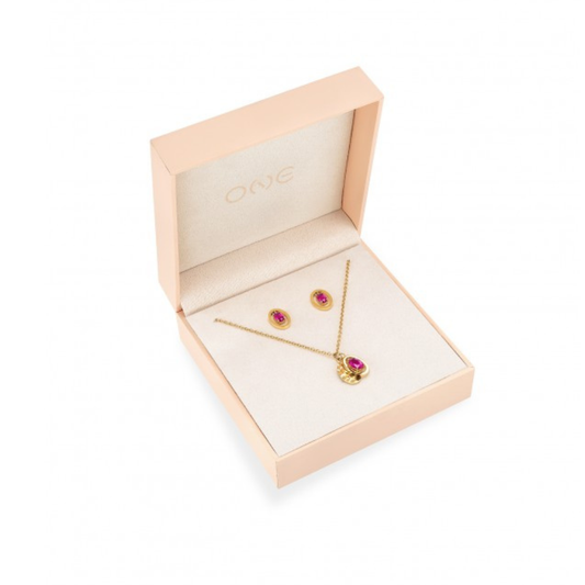 SET COLAR & BRINCOS ONE SENHORA BIRTHSTONE JULHO