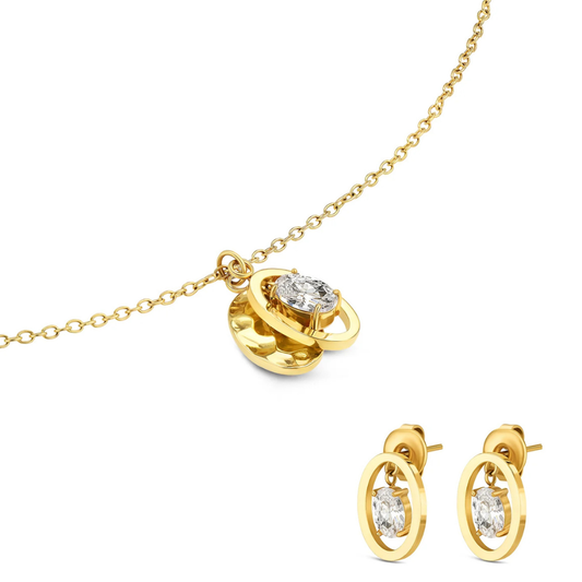 SET COLAR & BRINCOS ONE SENHORA BIRTHSTONE ABRIL
