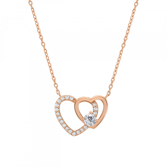 COLAR UNIKE EM PRATA 925 HEART SOLITAIRE