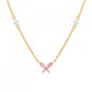 COLAR UNIKE FUN SS26 BUTTERFLY & PEARLS GOLDEN EM PRATA 925