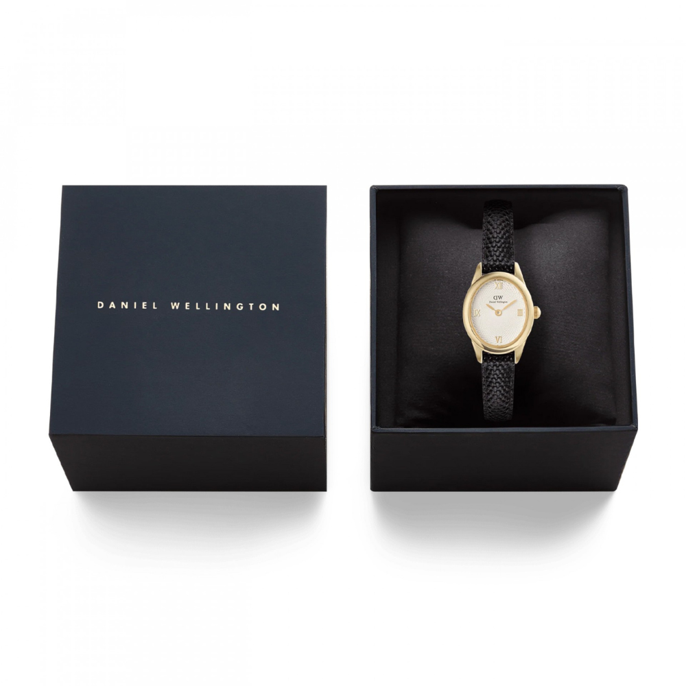 RELOGIO DANIEL WELLINGTON SENHORA OPHELIA MINI 22X25BLACK LIZARD WHITE