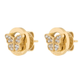 BRINCOS  GUESS EM AÇO DOURADO COM ZIRCONIAS