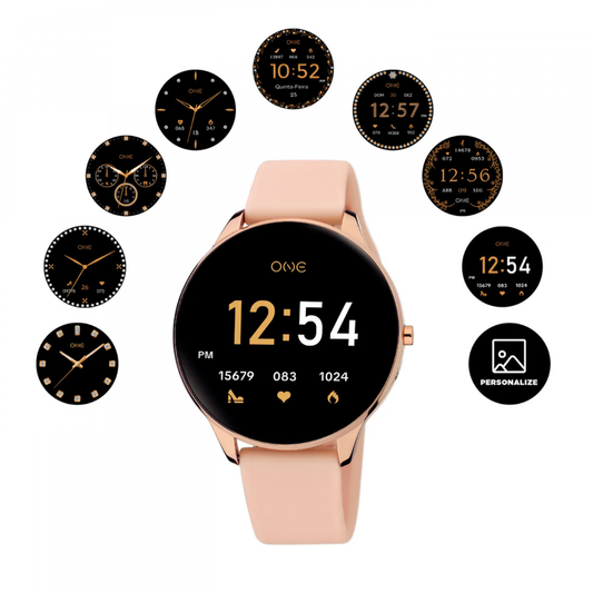 SMARTWATCH ONE SLIM ROSE GOLD SILICONE
