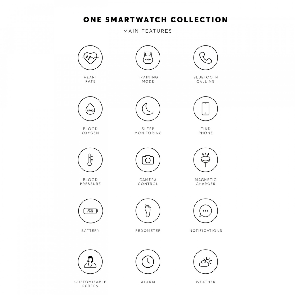 SMARTWATCH ONE SLIM ROSE GOLD SILICONE