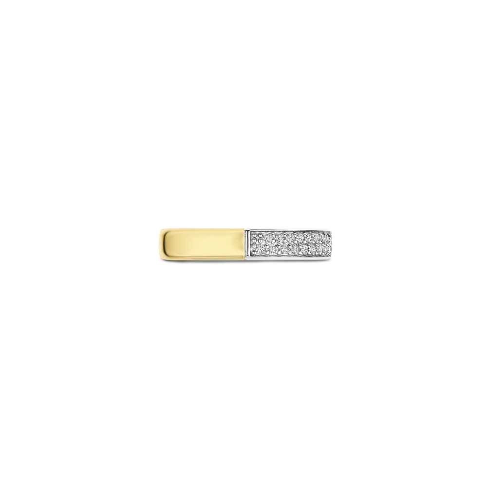 ANEL TI SENTO EM PRATA 925% BOCOLOR COM ZIRCONIAS
