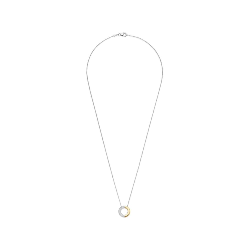 COLAR TI SENTO EM PRATA 925% BOCOLOR COM ZIRCONIAS