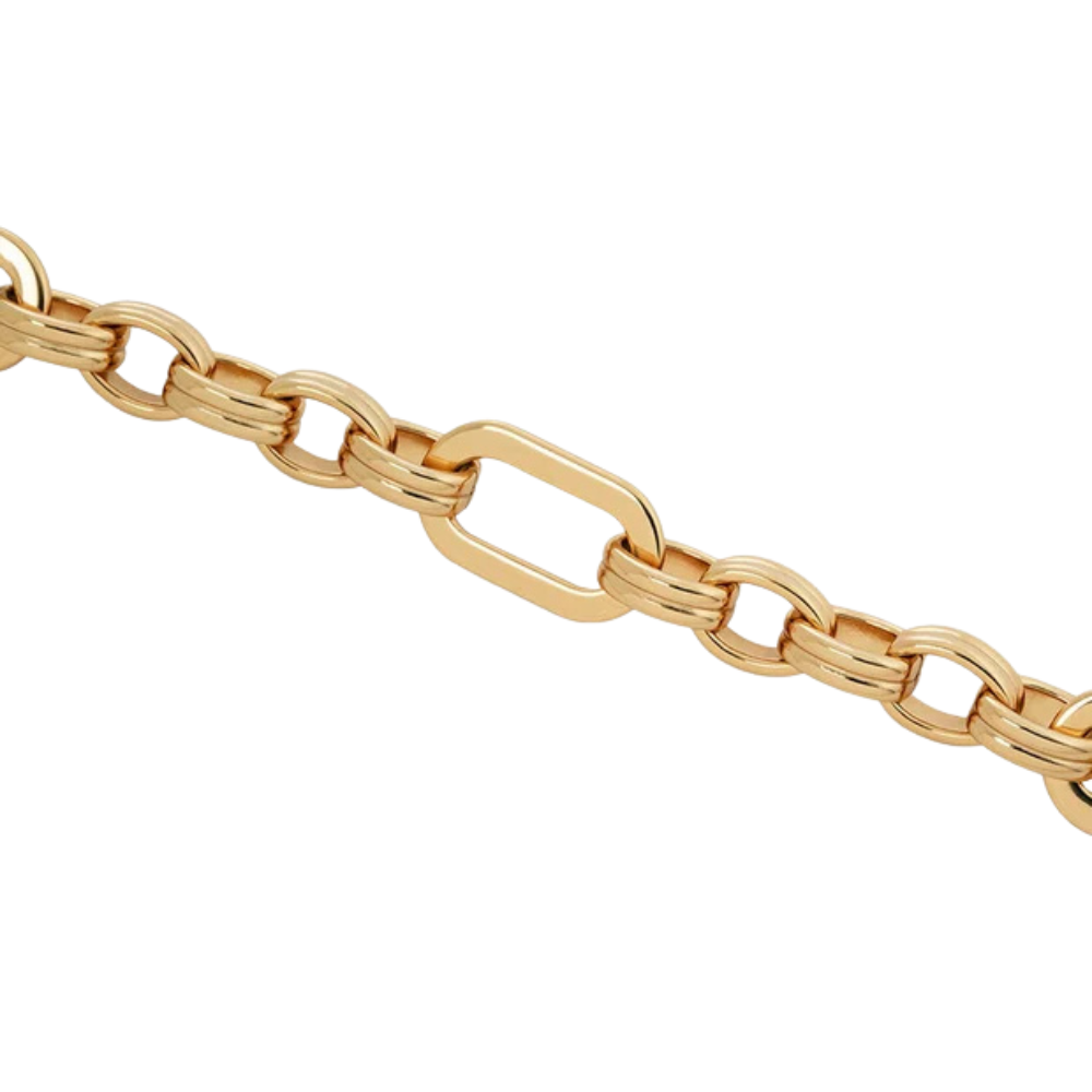 PULSEIRA  VIDAL & VIDAL EM BRONZE COM BANHO DE OURO 18K