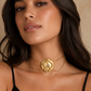 COLAR EM PRATA 925 DOURADO COM ZIRCÔNIAS - XAMMA