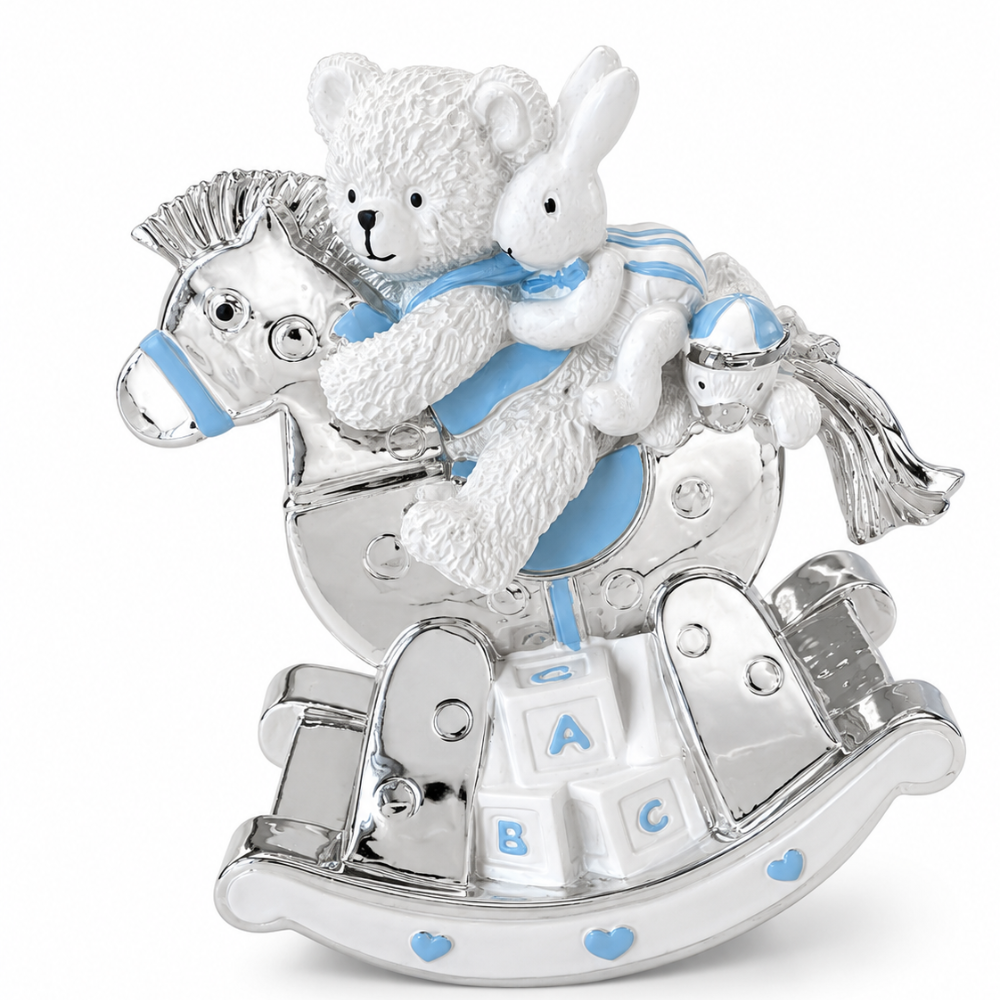 CARROCEL CAVALO URSO AZUL